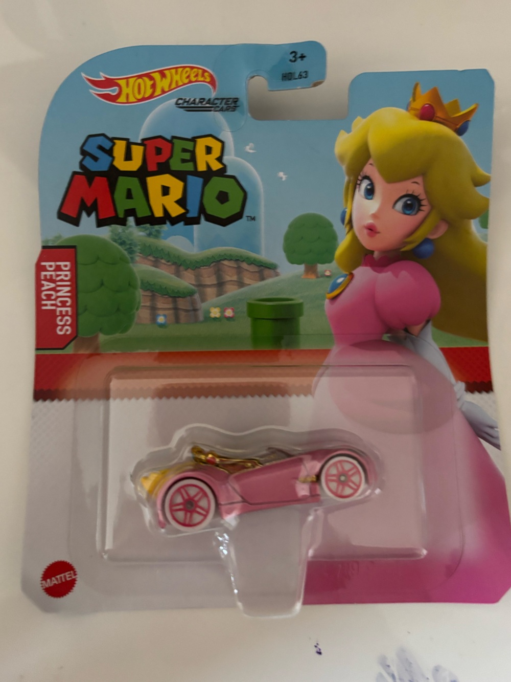 Mattel Super Mario Princess Peach Pink Character Car